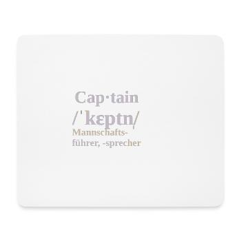 captain - Mousepad (Querformat) - Weiß - Vorne