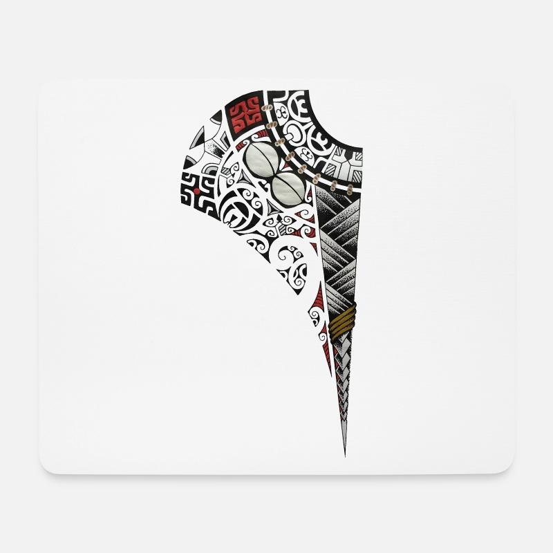 Polynesien Tattoo Design "CedMa" - Mousepad (Querformat) - Weiß