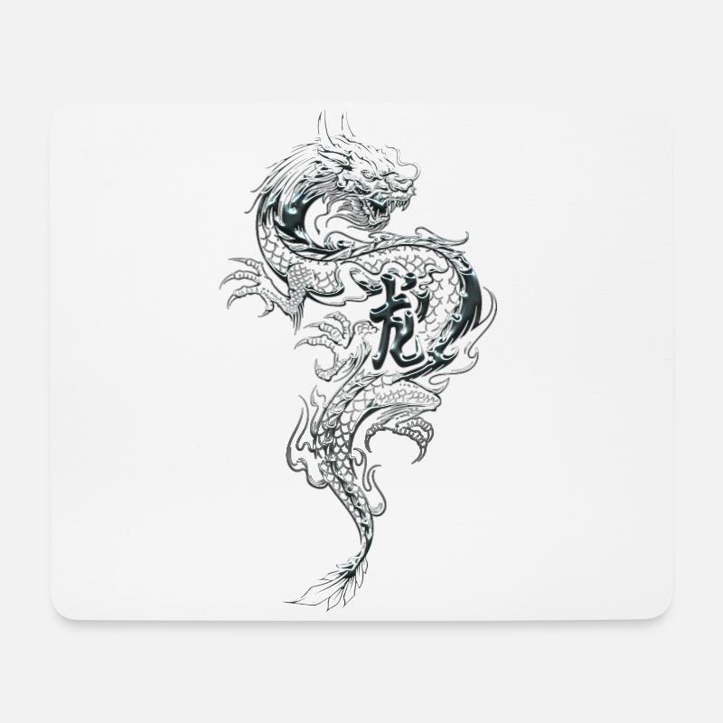 Drachen Fantasy Drachen Geist Reptilien Bestien - Mousepad (Querformat) - Weiß