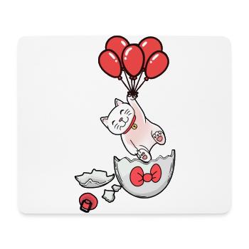 Cat Birth Eggshell Balloons Kids Baby - Mouse Pad (horizontal) - white - Front