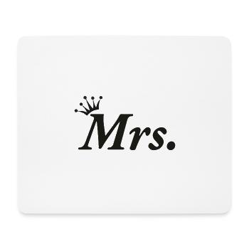 Hochzeit Krone Mrs. Design - Mousepad (Querformat) - Weiß - Vorne
