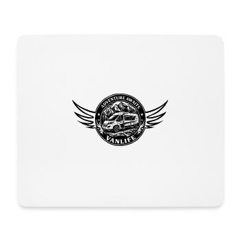 Vanlife - Adventure awaits - Mousepad (Querformat) - Weiß - Vorne