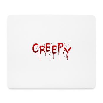 Lettrage effrayant de Halloween sanglant - Tapis de souris (format paysage) - blanc - Devant