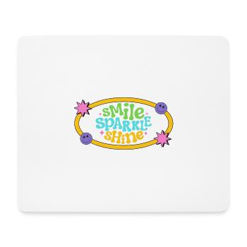 Conception de texte de sourire rétro coloré - Tapis de souris (format paysage) - blanc - Devant