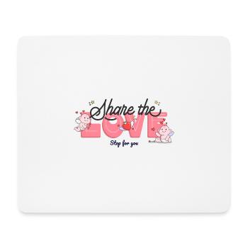 Share the love Valentines day Family day - Mousepad (Querformat) - Weiß - Vorne