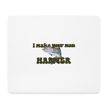 Pflücke mir Forellen - Mousepad (Querformat) - Weiß - Vorne