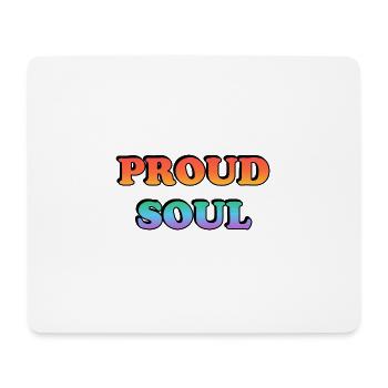 Proud Soul Gradient Typography - Mouse Pad (horizontal) - white - Front