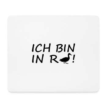 Ente - Ich bin in Rente schwarz - Mousepad (Querformat) - Weiß - Vorne