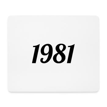 1981 Vintage 1981 Anniversaire Rétro 1981 Cadeau - Tapis de souris (format paysage) - blanc - Devant