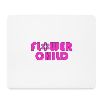 Flower Child Neon-Logo-T-Shirt - Mousepad (Querformat) - Weiß - Vorne