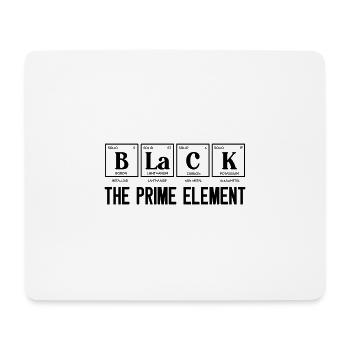 Black Prime Element Black Periodic Table Funny - Mouse Pad (horizontal) - white - Front