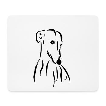 Galgo Liebe - Mousepad (Querformat) - Weiß - Vorne