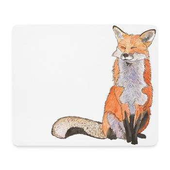 Fox sitting satisfied Fox smart foxes - Mouse Pad (horizontal) - white - Front
