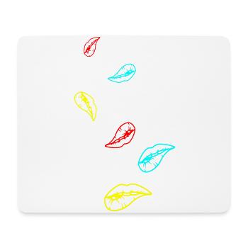 Lippen - Mousepad (Querformat) - Weiß - Vorne