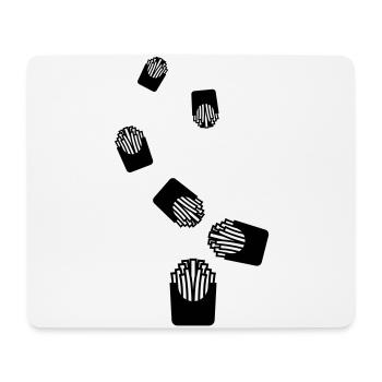 Pommes fast food symbol - Mousepad (Querformat) - Weiß - Vorne