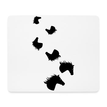 Icône Cheval Cheval - Tapis de souris (format paysage) - blanc - Devant