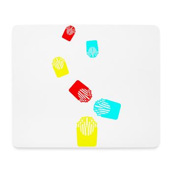 Pommes fast food symbol - Mousepad (Querformat) - Weiß - Vorne