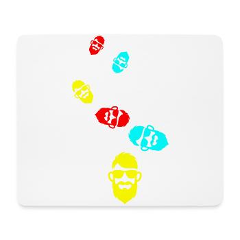 Symbole de barbe du visage - Tapis de souris (format paysage) - blanc - Devant