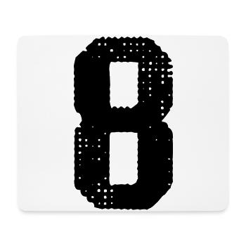 8 number jersey - Mouse Pad (horizontal) - white - Front