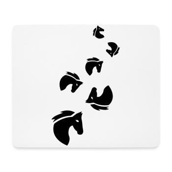 Horse symbol - Mouse Pad (horizontal) - white - Front