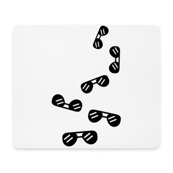 Sonnenbrille Symbol - Mousepad (Querformat) - Weiß - Vorne
