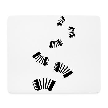 Akkordeon musik - Mousepad (Querformat) - Weiß - Vorne