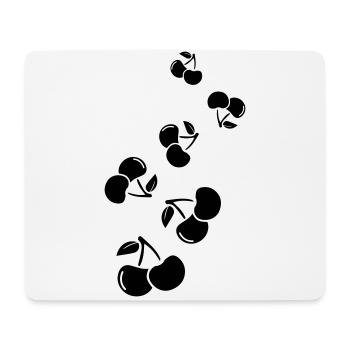Cerise - Tapis de souris (format paysage) - blanc - Devant