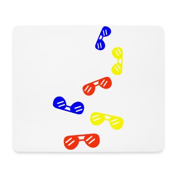 Sonnenbrille Symbol - Mousepad (Querformat) - Weiß - Vorne