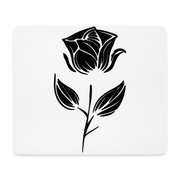 Symbole de la rose - Tapis de souris (format paysage) - blanc - Devant