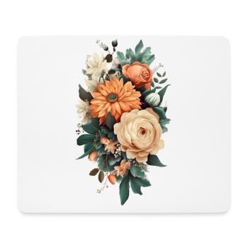 Wunderschönes Boho Blumen Herbarium Pastell - Mousepad (Querformat) - Weiß - Vorne