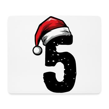 5 Numéro de Noël - Tapis de souris (format paysage) - blanc - Devant