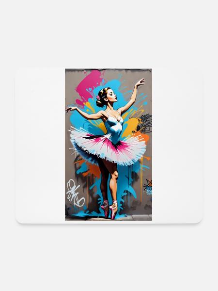 ballerina - Mousepad (Querformat) - Weiß