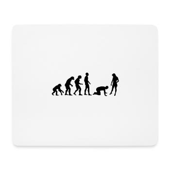 Evolution Mann - Mousepad (Querformat) - Weiß - Vorne