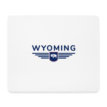 T-shirt de fan du Wyoming – Wild & Free - Tapis de souris (format paysage) - blanc - Devant