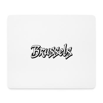 Stilvolles Brussels Schriftzug Design - Mousepad (Querformat) - Weiß - Vorne