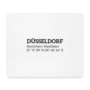 les coordonnées de Düsseldorf, Rhénanie-du-Nord-Westphalie - Tapis de souris (format paysage) - blanc - Devant