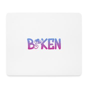 Gradient Fahrradlogo mit Bike Silhouette - Mousepad (Querformat) - Weiß - Vorne