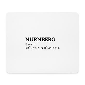 Nuremberg les coordonnées de la Bavière - Tapis de souris (format paysage) - blanc - Devant