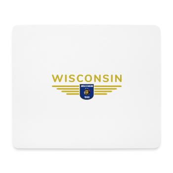 Wisconsin Fan Shirt – Natur & Stolz - Mousepad (Querformat) - Weiß - Vorne