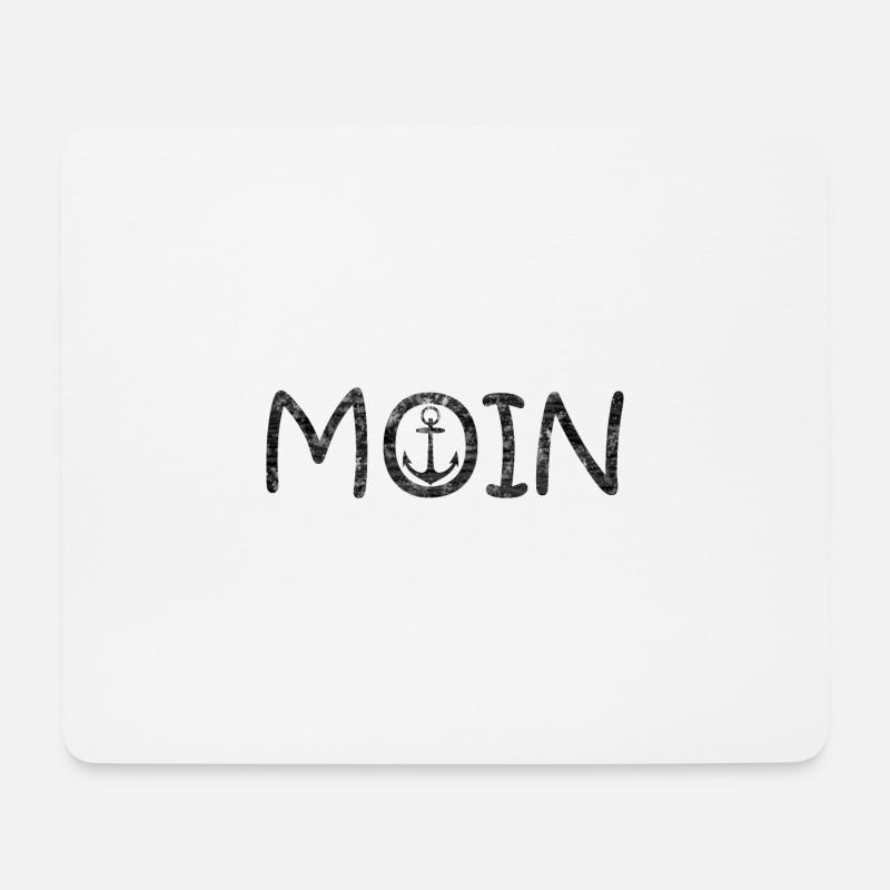 Moin Hamburger - Mousepad (Querformat) - Weiß