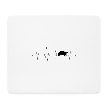 Battement de cœur de tortue - Tapis de souris (format paysage) - blanc - Devant