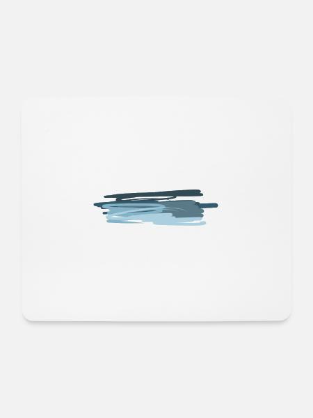 blau linien striche linie strich - Mousepad (Querformat) - Weiß