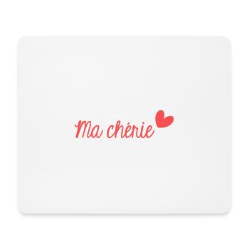 MA CHERIE. MON CHERI. CHERI. I LOVE YOU. MY LOVE. - Tapis de souris (format paysage) - blanc - Devant