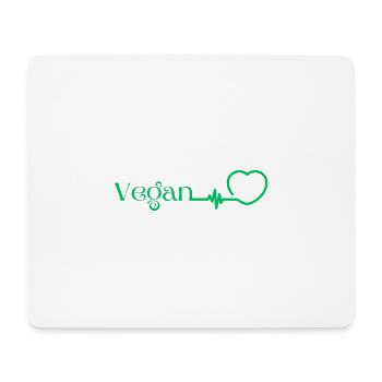 ECG végétalien sur les battements cardiaques - Tapis de souris (format paysage) - blanc - Devant