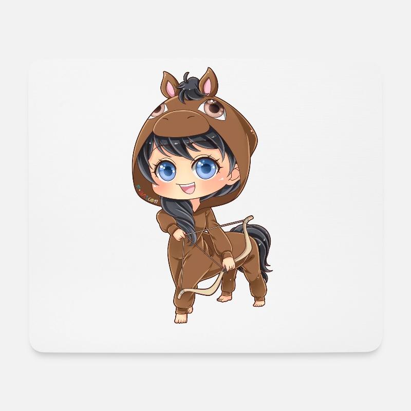 MOSBIES Schützen Horoskop Sternzeichen Geschenk - Mousepad (Querformat) - Weiß