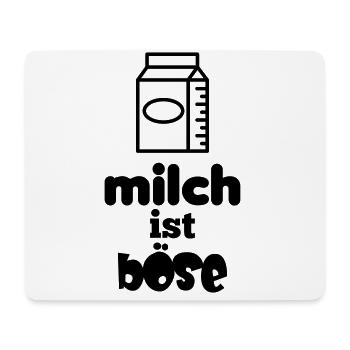 Milch ist böse - Mousepad (Querformat) - Weiß - Vorne
