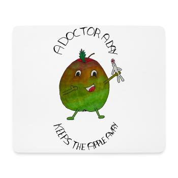 A Doctor a day keeps the Apple away - Mouse Pad (horizontal) - white - Front