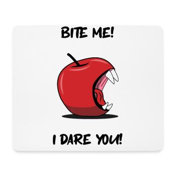 Schlechter Apfel - Beiß mich, ich wage you_light - Mousepad (Querformat) - Weiß - Vorne