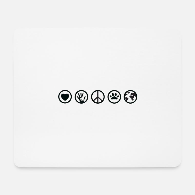 Vegan - Mousepad (Querformat) - Weiß