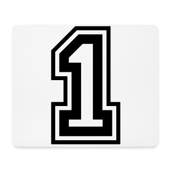 1 Number number - Mouse Pad (horizontal) - white - Front